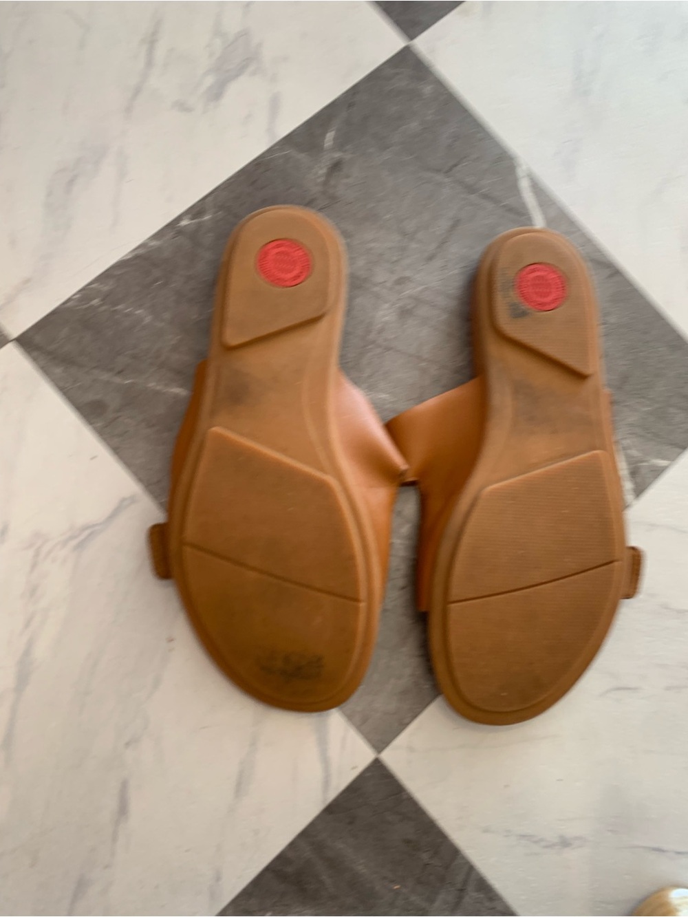 Fitflop Brown Double-Buckle Slide Sandals with Gold Buckles - Picture 3 of 5